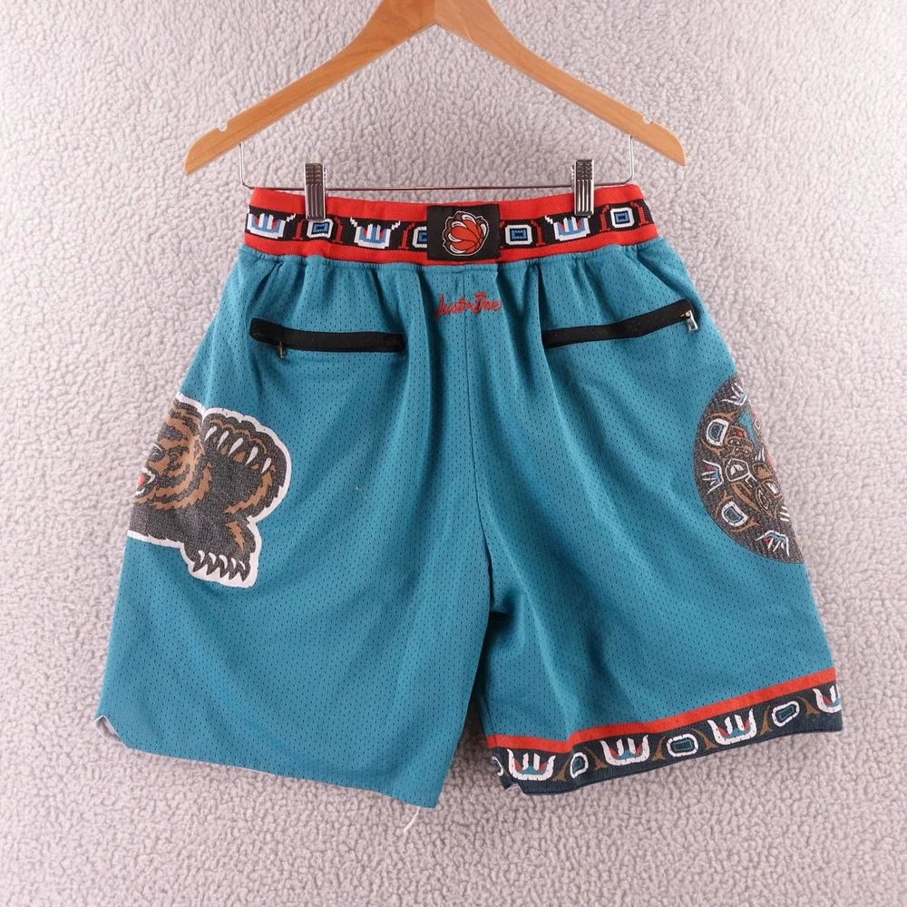Just Don Vancouver Grizzlies‎ 1995-96 Basketball Shorts Teal Mens Large NBA